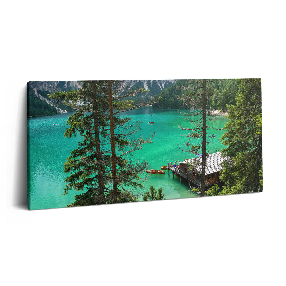 Imprimare tablou canvas 120x60 Caiac de lemn în apă