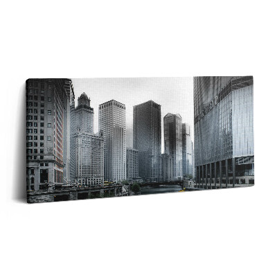 Imprimare tablou canvas 120x60 Lodz cu o panoramă a orașului