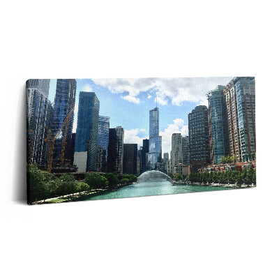 Imprimare tablou canvas 120x60 Zgârie-nori