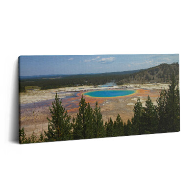Imprimare tablou canvas 120x60 Izvoare termale în Parcul Național Yellowstone
