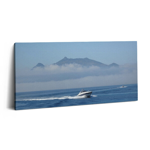 Imprimare tablou canvas 120x60 Barcă cu pânze pe ocean