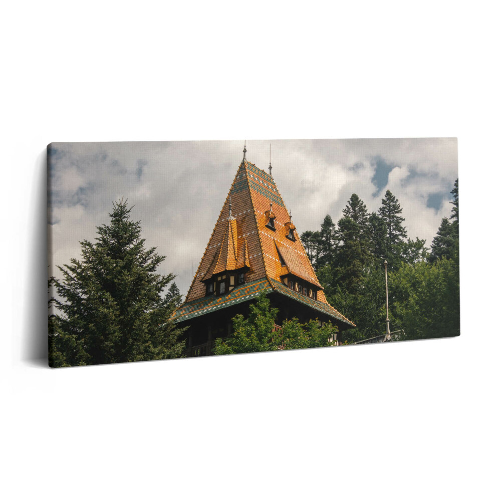 Imprimare tablou canvas 120x60 Palatul Pelișor din România