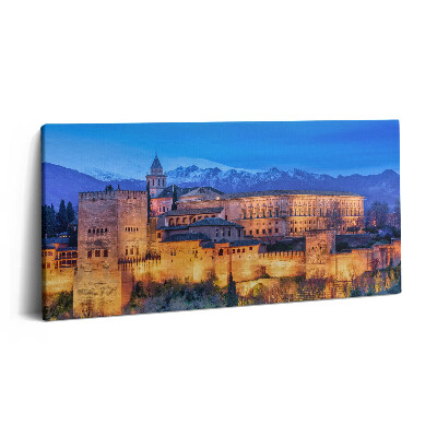 Imprimare tablou canvas 120x60 Zidurile Granadei Andaluziei