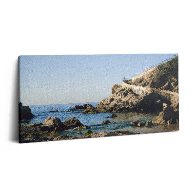 Imprimare tablou canvas 120x60 Plaja de pe Costa Brava