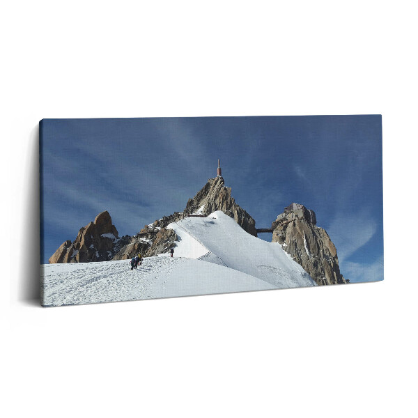 Imprimare tablou canvas 120x60 Vârful muntelui iarna