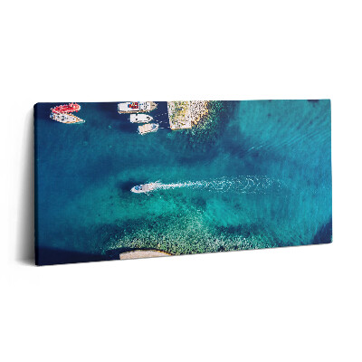 Imprimare tablou canvas 120x60 Bărci pe mare