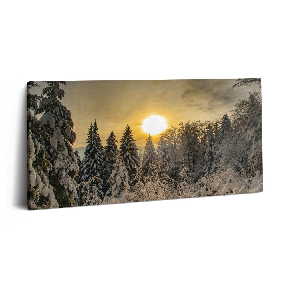 Imprimare tablou canvas 120x60 Peisaj de iarnă al Munților Beskid