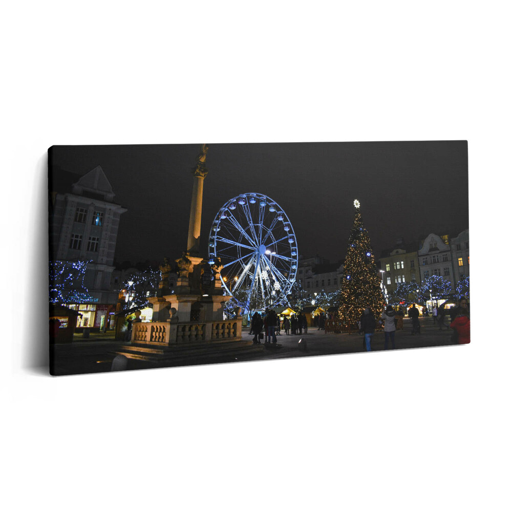 Imprimare tablou canvas 120x60 Târgul de Crăciun din Ostrava