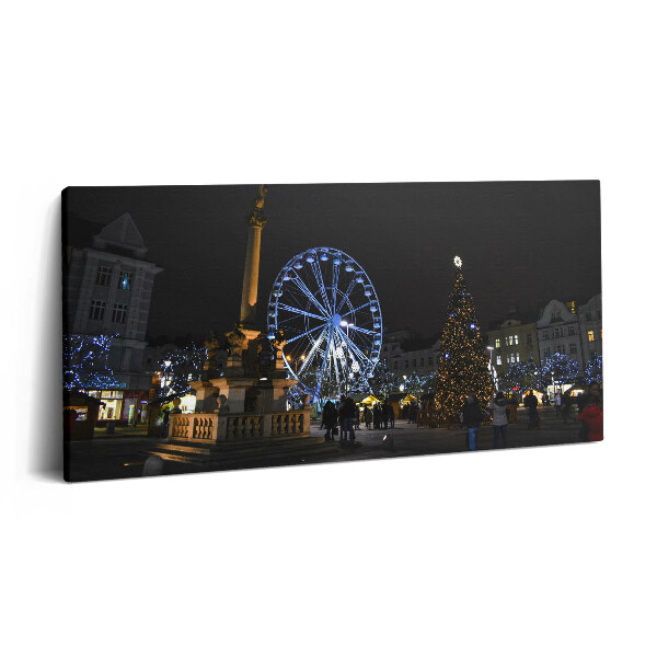 Imprimare tablou canvas 120x60 Târgul de Crăciun din Ostrava