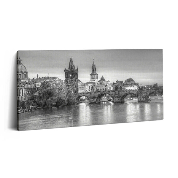 Imprimare tablou canvas 120x60 Vedere a Podului Carol din Praga