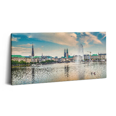 Imprimare tablou canvas 120x60 Binnenalster din Hamburg
