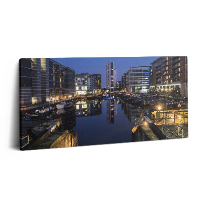 Imprimare tablou canvas 120x60 Orașul Leeds este luminat noaptea