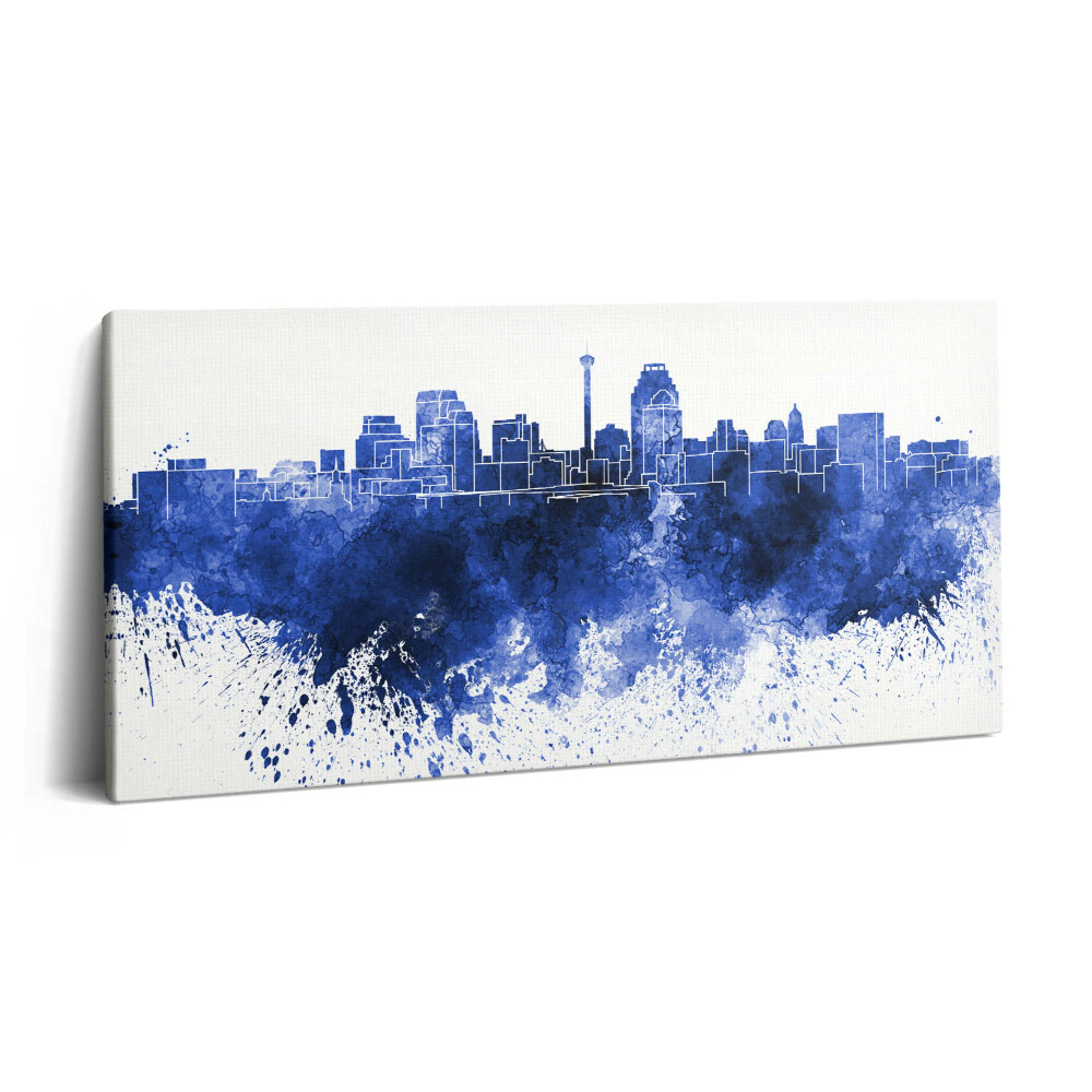 Imprimare tablou canvas 120x60 Panoramă în acuarelă a orașului San Antonio