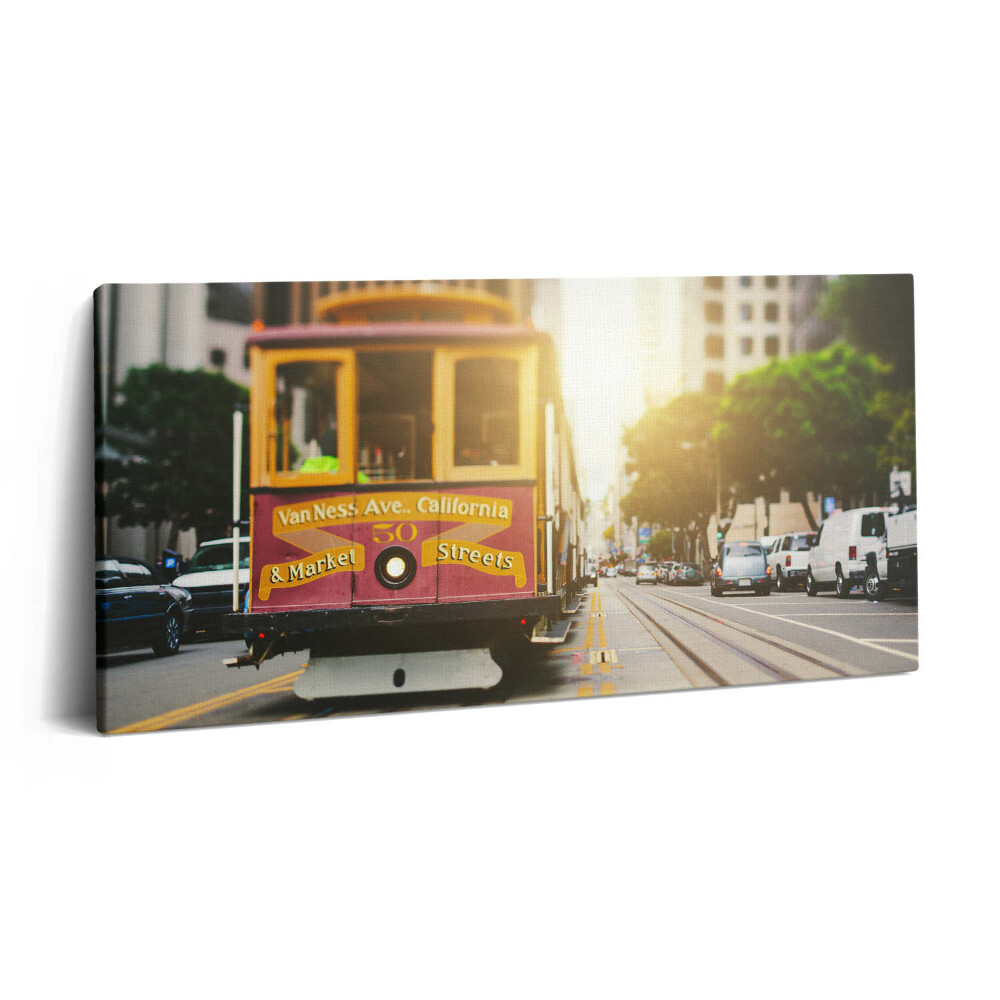 Imprimare tablou canvas 120x60 Tramvaiul din San Francisco