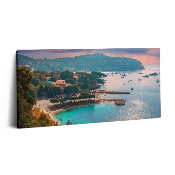 Imprimare tablou canvas 120x60 Vedere a Rivierei Franceze