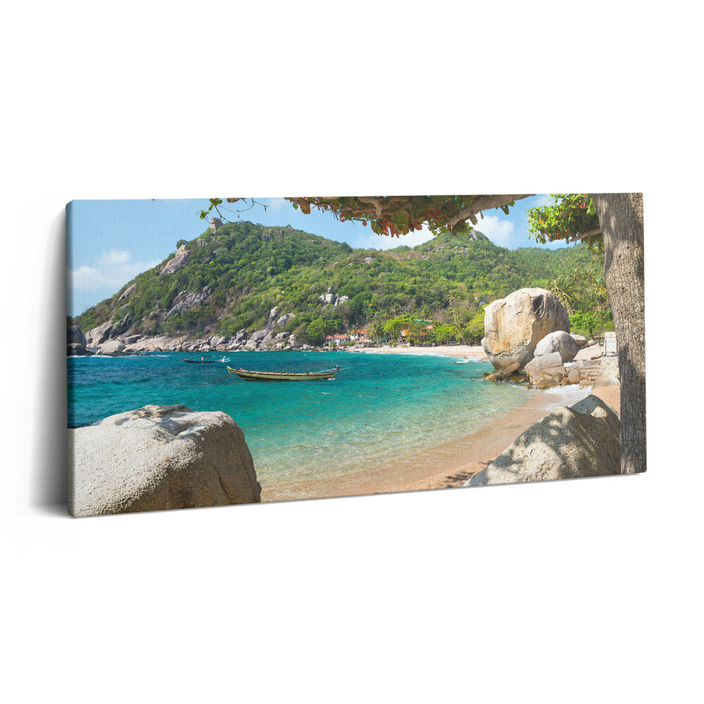 Imprimare tablou canvas 120x60 Vedere la mare Koh Tao Thailanda