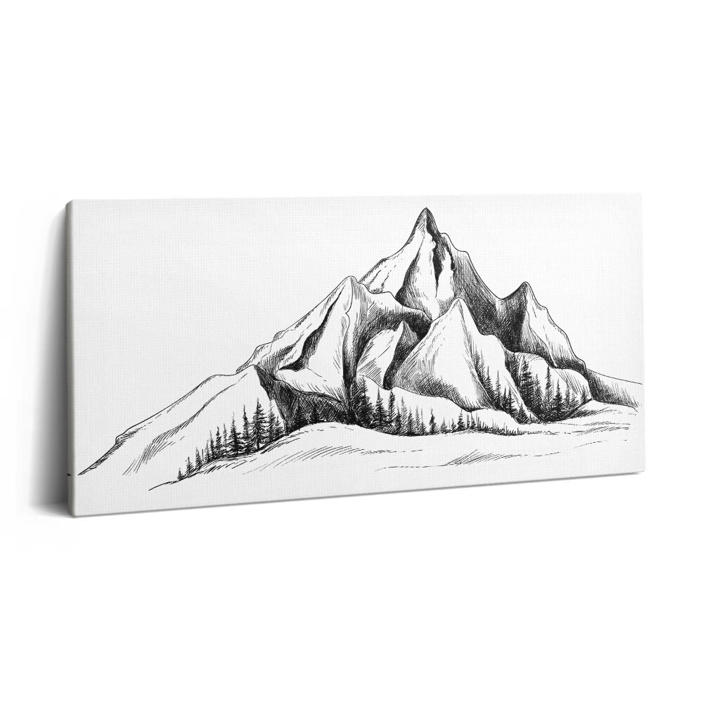 Imprimare tablou canvas 120x60 Desen de munte