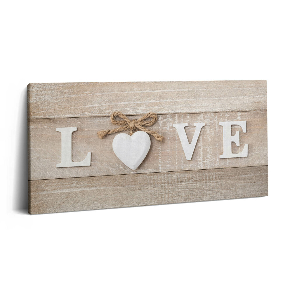 Imprimare tablou canvas 120x60 Inscripția dragoste