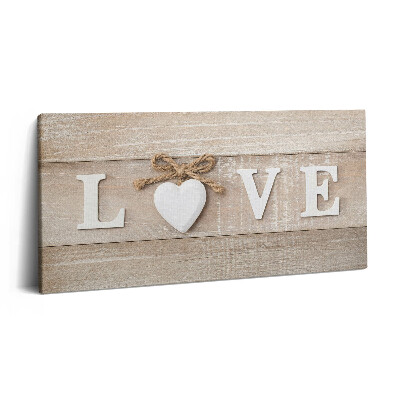 Imprimare tablou canvas 120x60 Inscripția dragoste