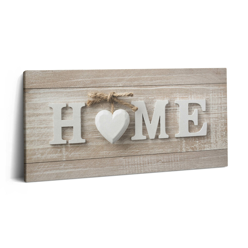 Imprimare tablou canvas 120x60 Inscripție acasă