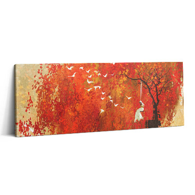 Print pe canvas 125x50 Mireasă inocentă în toamnă