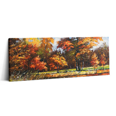 Print pe canvas 125x50 Toamna pictată și râul