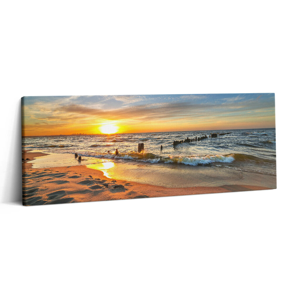 Print pe canvas 125x50 Răsărit de soare peste mare