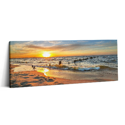 Print pe canvas 125x50 Răsărit de soare peste mare