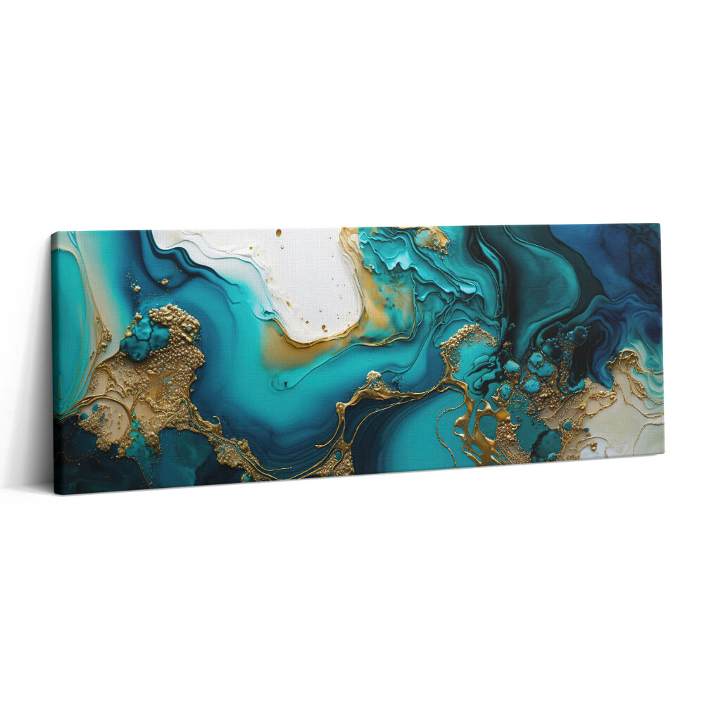Print pe canvas 125x50 Abstracție turcoaz