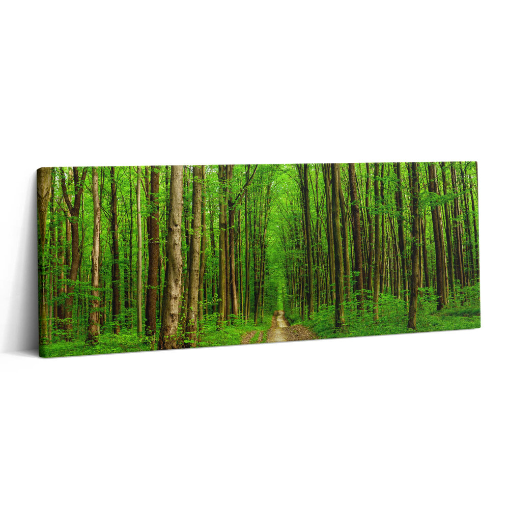 Print pe canvas 125x50 Drum forestier printre copaci