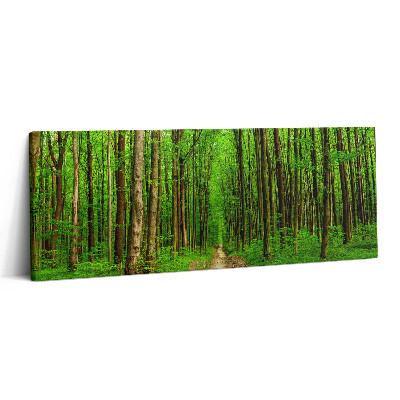 Print pe canvas 125x50 Drum forestier printre copaci