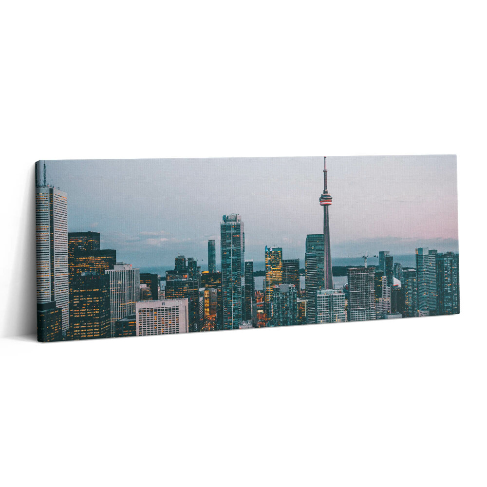 Print pe canvas 125x50 Panorama orașului seara