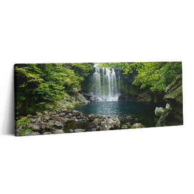 Print pe canvas 125x50 Cascadă și râu printre copaci