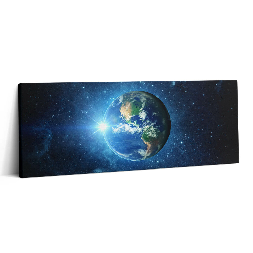 Print pe canvas 125x50 NASA - Galaxia Pământului și Soarele