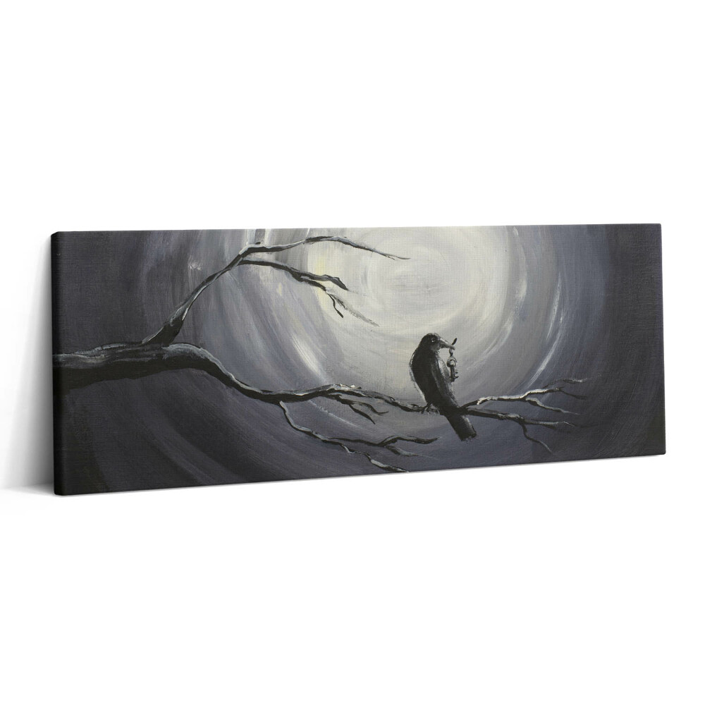 Print pe canvas 125x50 Corb în lumina lunii