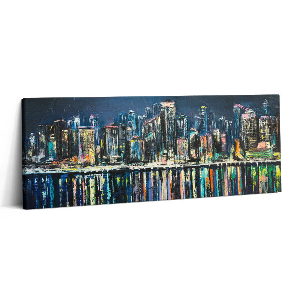 Print pe canvas 125x50 Țara Florilor – un oraș de coastă fantastic