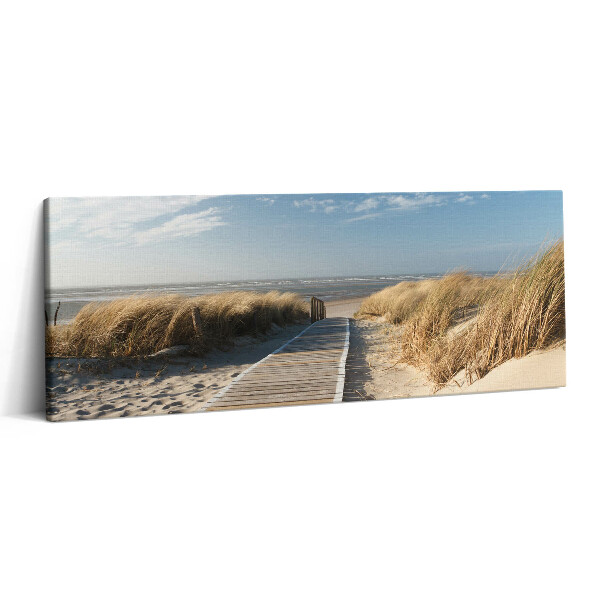 Print pe canvas 125x50 Vedere la plajă și mare