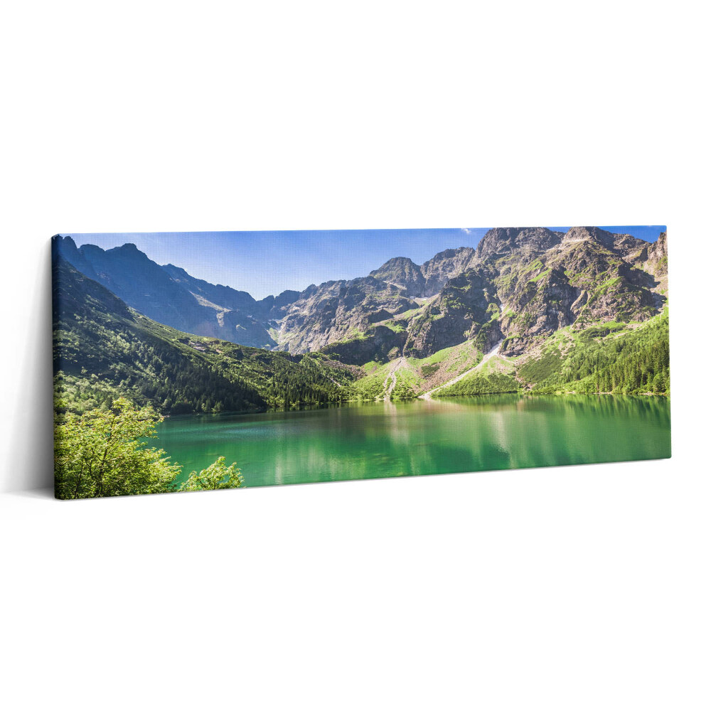 Print pe canvas 125x50 Pădure și natură în munții lacului