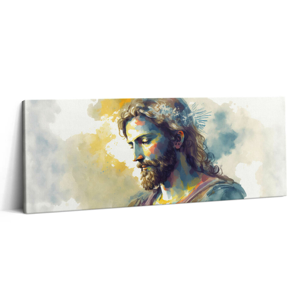 Print pe canvas 125x50 Pictură colorată a lui Isus