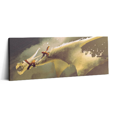 Print pe canvas 125x50 Ilustrație a Călărețului Dragonului