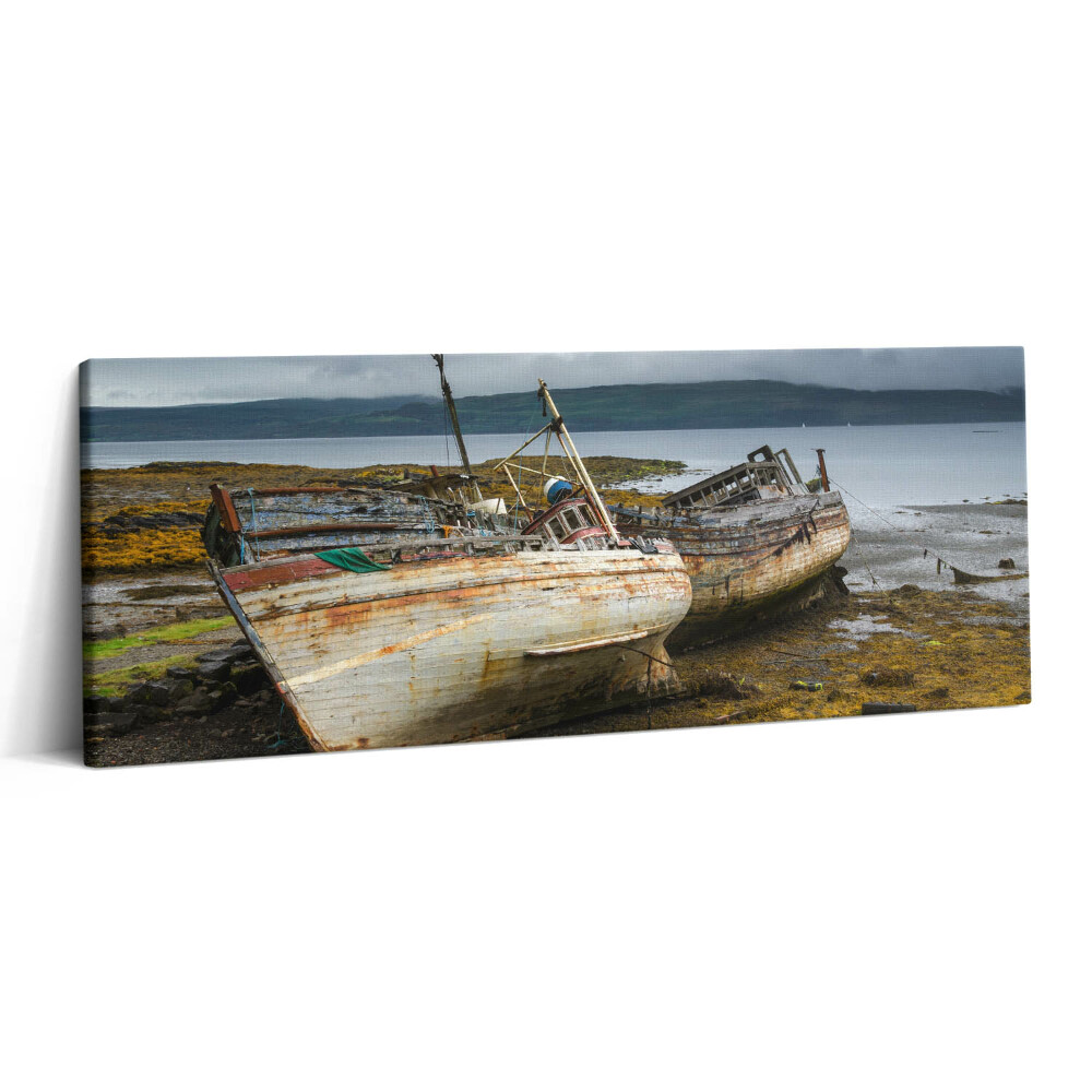 Print pe canvas 125x50 Golful Salen și bărcile