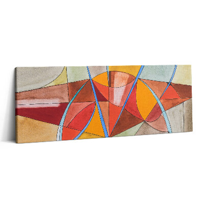 Print pe canvas 125x50 Artă - Vitralii portocalii