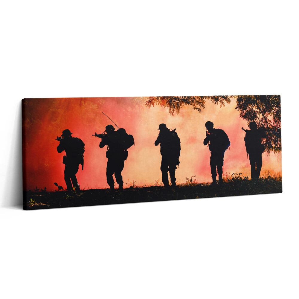Print pe canvas 125x50 Soldați pe câmpul de luptă