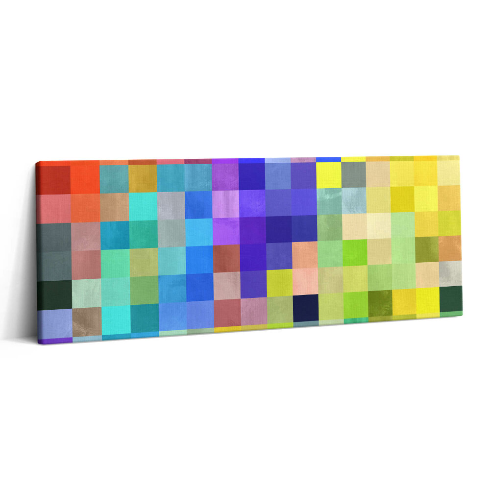 Print pe canvas 125x50 Compoziție de pătrate mici
