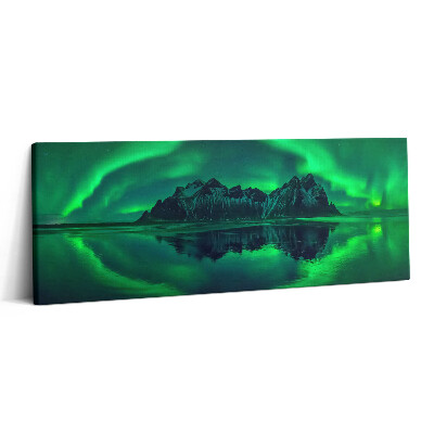 Print pe canvas 125x50 Aurora Boreală - Imagine în Oglindă