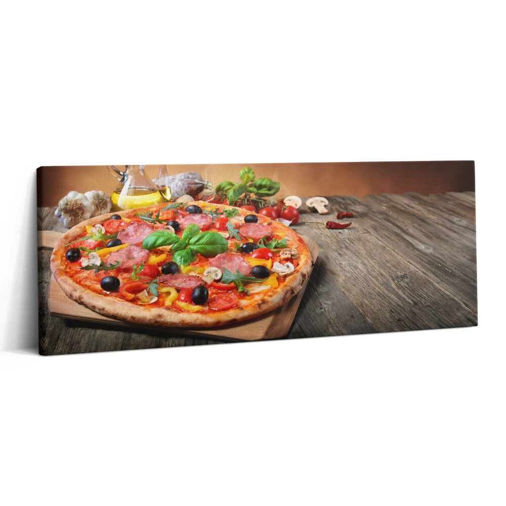 Print pe canvas 125x50 Pizza italiană cu ulei de măsline