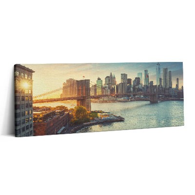 Print pe canvas 125x50 Podul Brooklyn din Manhattan, New York