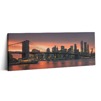 Print pe canvas 125x50 East River în New York