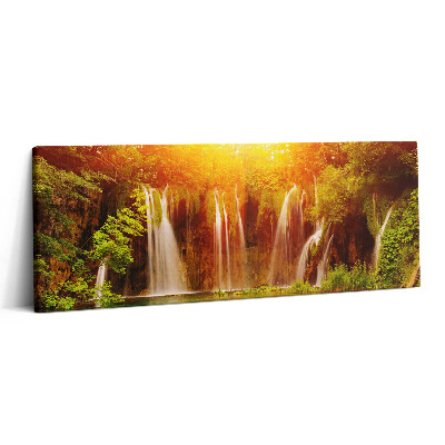 Print pe canvas 125x50 Vedere pitorească a cascadei