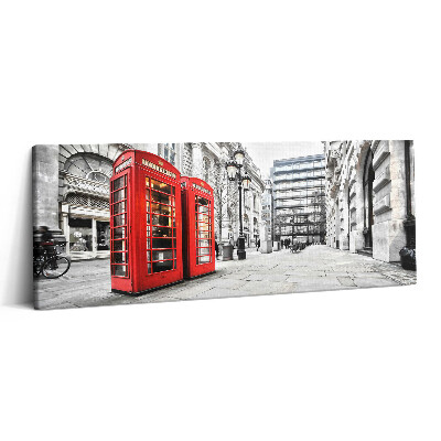 Print pe canvas 125x50 Cabine telefonice roșii Londra